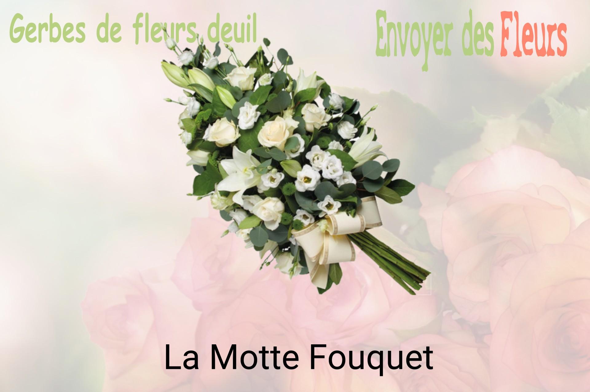 Gerbe de fleurs de deuil livrée à La Motte-Fouquet
